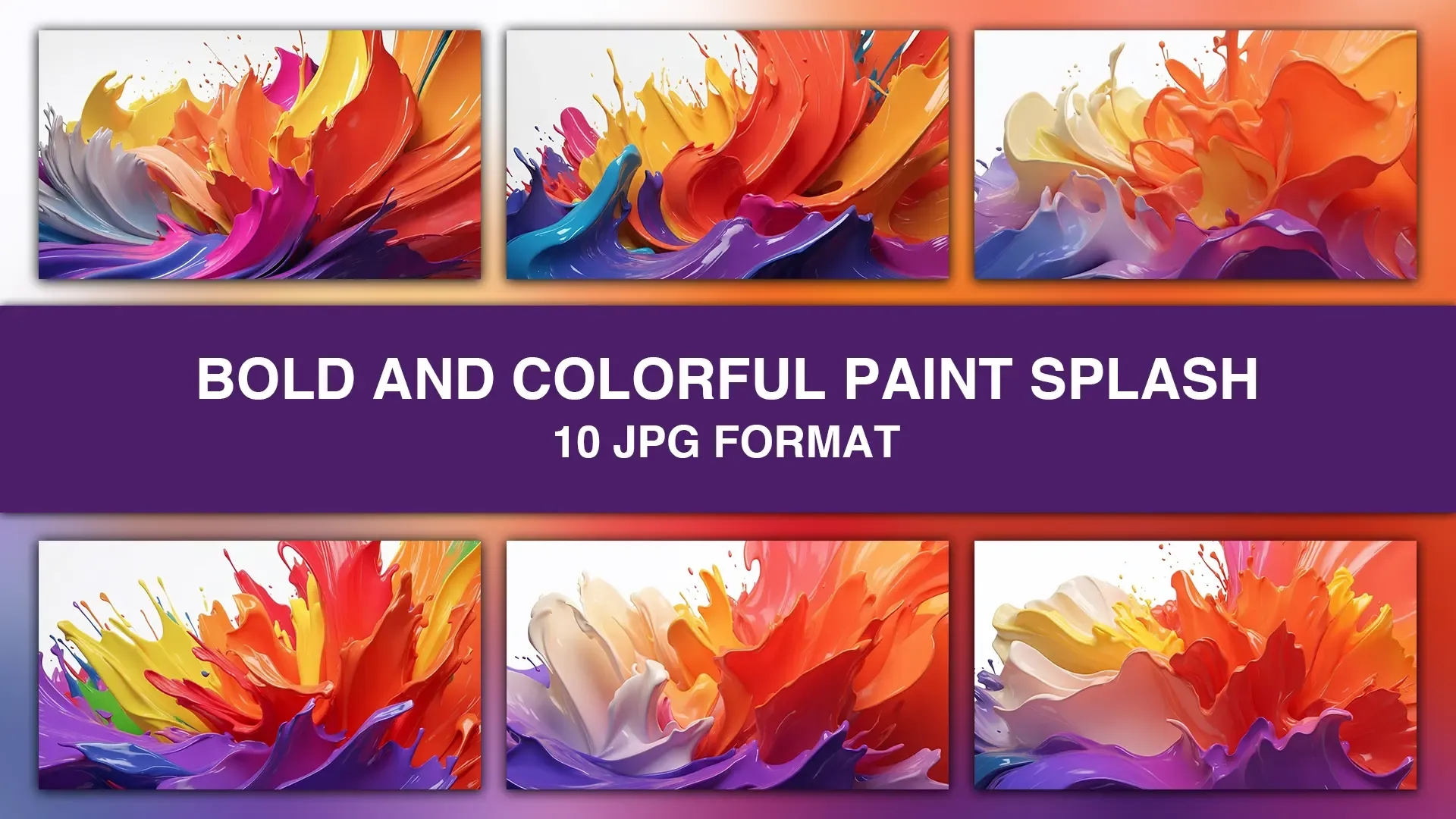 Bold and Colorful Paint Splash Explosion Background Image Pack image